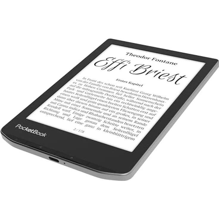 PocketBook e-Book Reader 'Verse' (deutsche Version) 8 GB Speicher (erweiterbar) 15,2 cm (6 Zoll) E-Ink Carta Display - Mist Grey – Bild 2