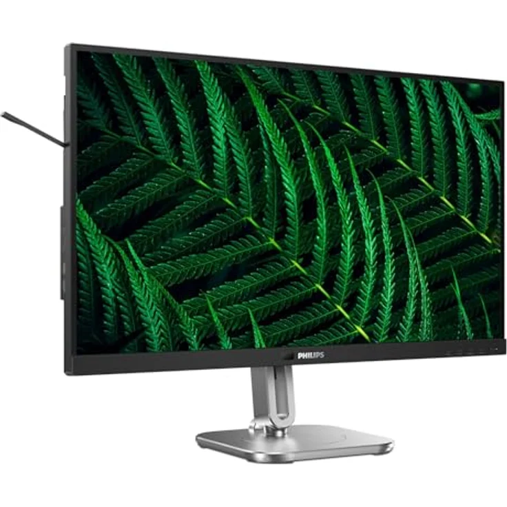PHILIPS 27B2G5601-27 Zoll Quad HD Monitor, höhenverstellbar, mit Lautsprechern, Adaptive Sync, dunkel grau – Bild 1