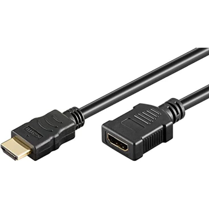 goobay 61310 HDMI High-Speed-Verlängerungskabel mit Ethernet (4K @60Hz), Stecker auf Buchse, UHD Extender für PS5/Xbox/Laptop/Monitor etc. / 3 Meter – Bild 1
