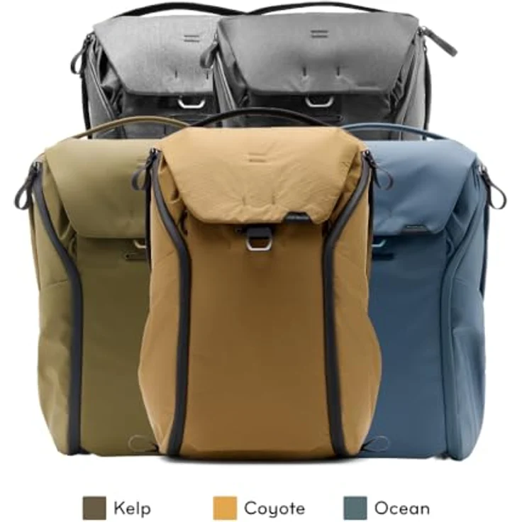 Peak Design Everyday Backpack 30L, Fotorucksack mit patentierter MagLatch-Hardware, wetterfestem 400D-Nylon-Canvas und drei FlexFold-Dividern, Blau – Bild 7