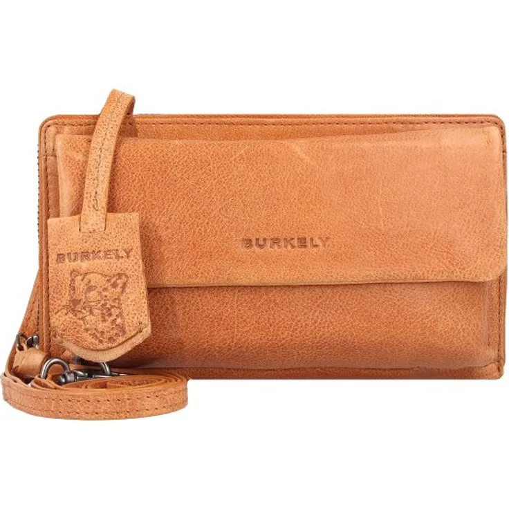 Burkely Just Jolie Handytasche, braun, 100% Leder, für Smartphones bis 13 cm