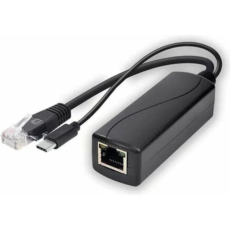 MicroConnect PoE Splitter Netzteil ATX 80 Plus, 48 V, 2 Ausgänge, Schwarz