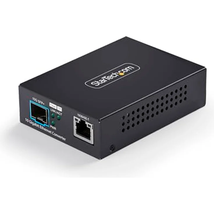 StarTech.com Fibre Media Converter 10GbE TAA-konform, SFP+/RJ-45, 10GBase-LR/SR/X/T – Bild 1