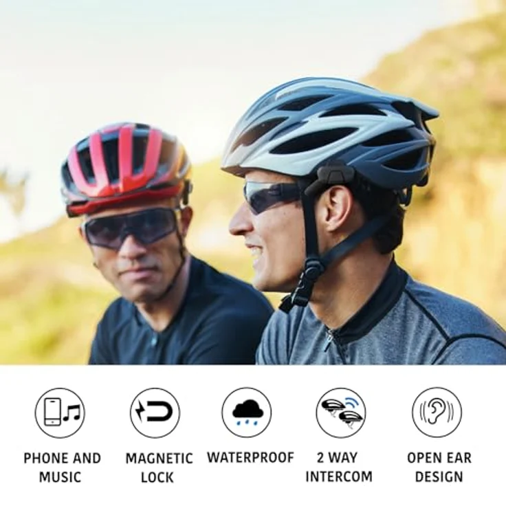 Interphone INTERPHOAERIAL, Bluetooth Kommunikationsanlage für Fahrräder, schwarz, mit Hochleistungsmikrofon und leistungsstarken Lautsprechern – Bild 2