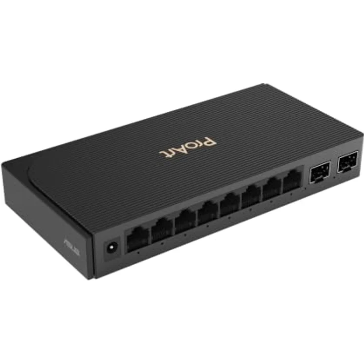 Asus ProArt Switch PQG-U1080, Reichweitenverstärker mit 8 x 2,5-Gbit/s-Ports und 2 x 10-Gbit/s-SFP-Uplinks, elegantes Design – Bild 1
