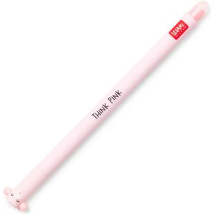 Legami Gelschreiber Schwein, EP0008, löschbar, Gehäuse rosa, 0,7mm, Schreibfarbe pink – Bild 1