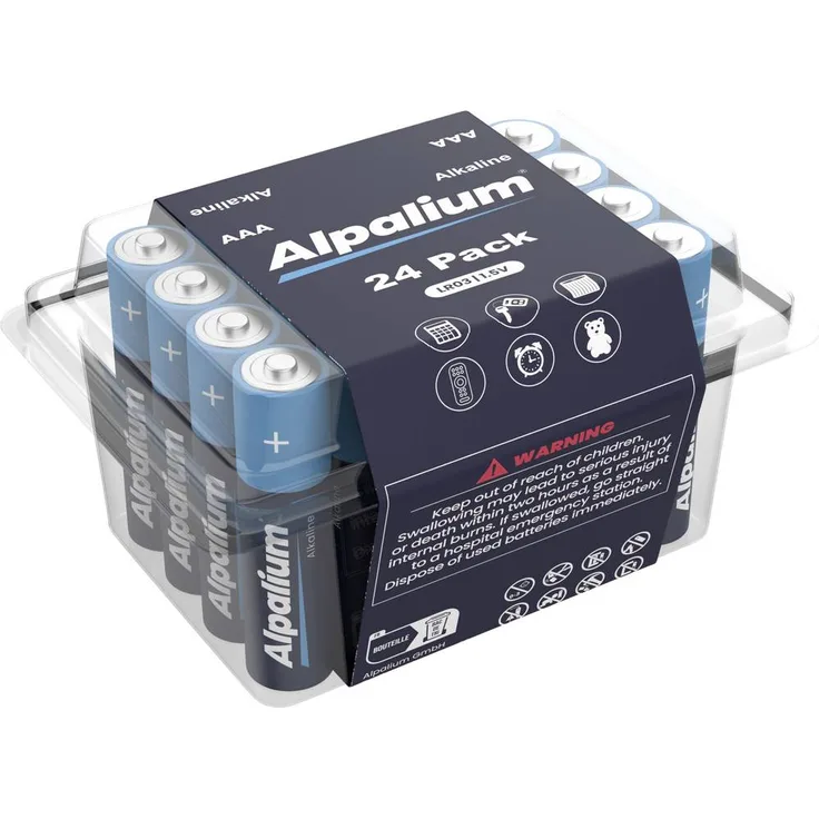 Alpalium Micro (AAA)-Batterie, Alkali-Mangan 1.5V, 24er Pack
