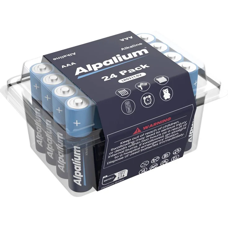 Alpalium Micro (AAA)-Batterie, Alkali-Mangan 1.5V, 24er Pack