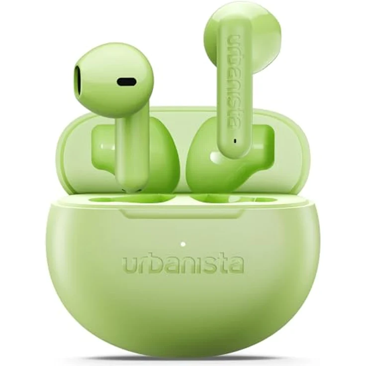 Urbanista Austin 2, True Wireless Stereo Kopfhörer mit aktiver Geräuschunterdrückung, 25 Stunden Laufzeit, spritzwassergeschützt, Grün – Bild 1