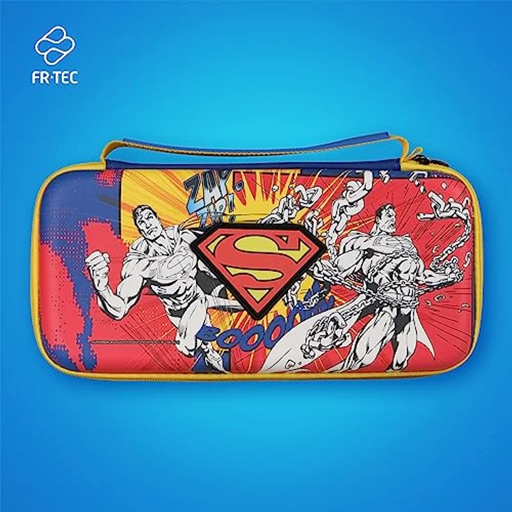FRTEC Trage- und Aufbewahrungstasche für Nintendo Switch, offiziell von DC lizenziert, Premium-Tasche (Superman) – Bild 2