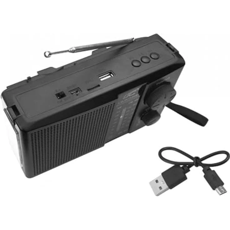 LTC LXLTC115UBT Tragbares Radio, Bluetooth, FM/AM/SW, Solarpanel, Schwarz – Bild 2