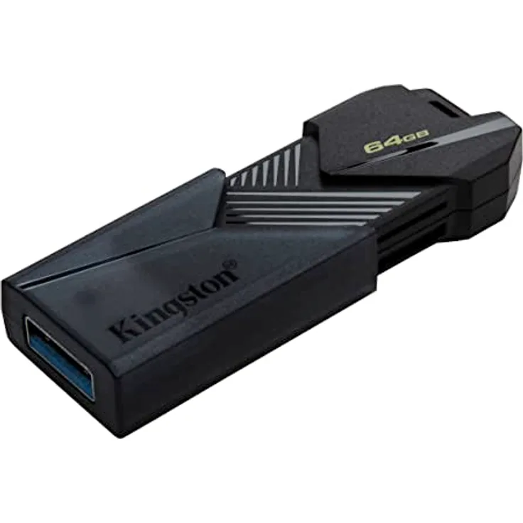 Kingston DataTraveler Exodia Onyx DTXON/64GB Flash Drive 3.2 Gen 1 - mit schlanker, beweglicher Kappe, schwarz