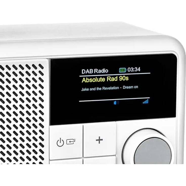 MEDION S66822 Tragbares Mini DAB+ Radio mit Bluetooth (Akku, dimmbares Farbdisplay, Teleskopantenne, Sleeptimer,Wecker, Snooze, AUX, USB-C) weiß – Bild 5