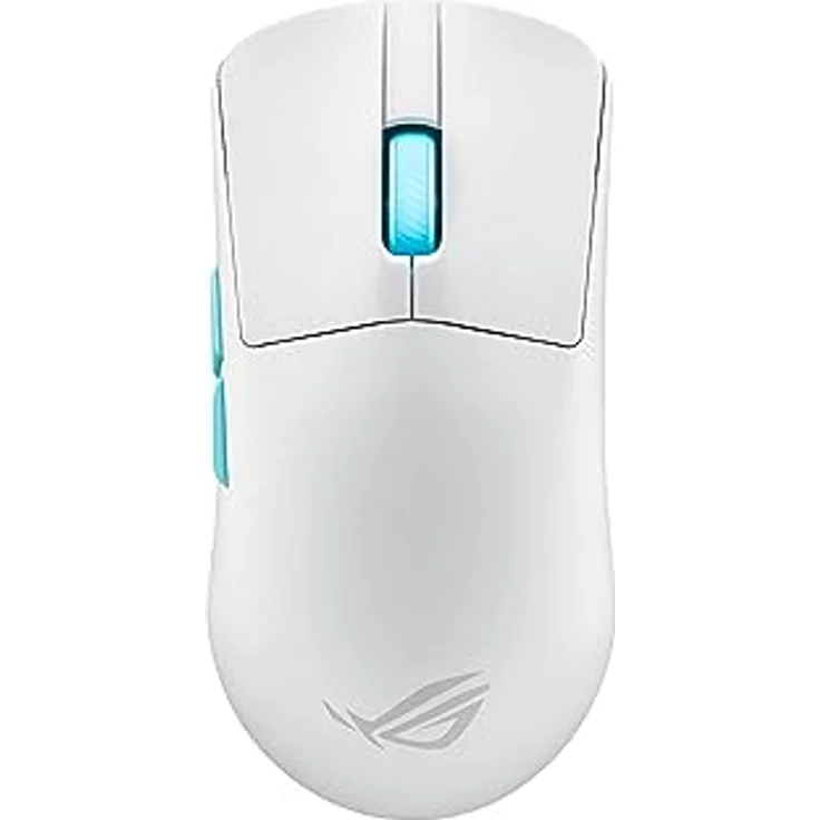 ASUS ROG Harpe Ace Aim Lab Edition White RGB Gaming Maus weiß (kabellos, 2,4 GHz RF, Bluetooth, USB, optischer ROG AimPoint-Sensor 36.000 dpi, ROG Micro Switches, fünf programmierbare Tasten) – Bild 1