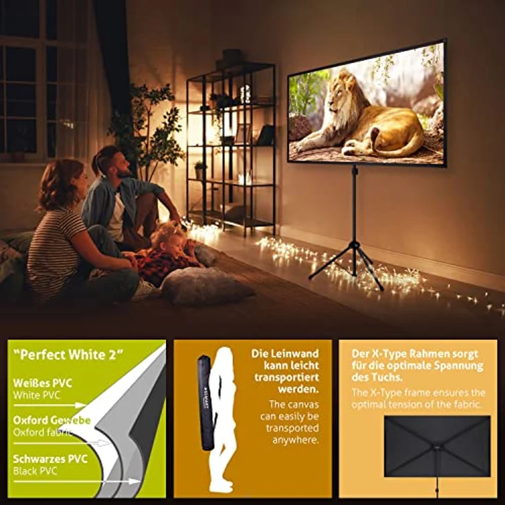 ESMART Expert X-Type Stativ Leinwand 133 x 75 cm (60'') 16:9 – Bild 2