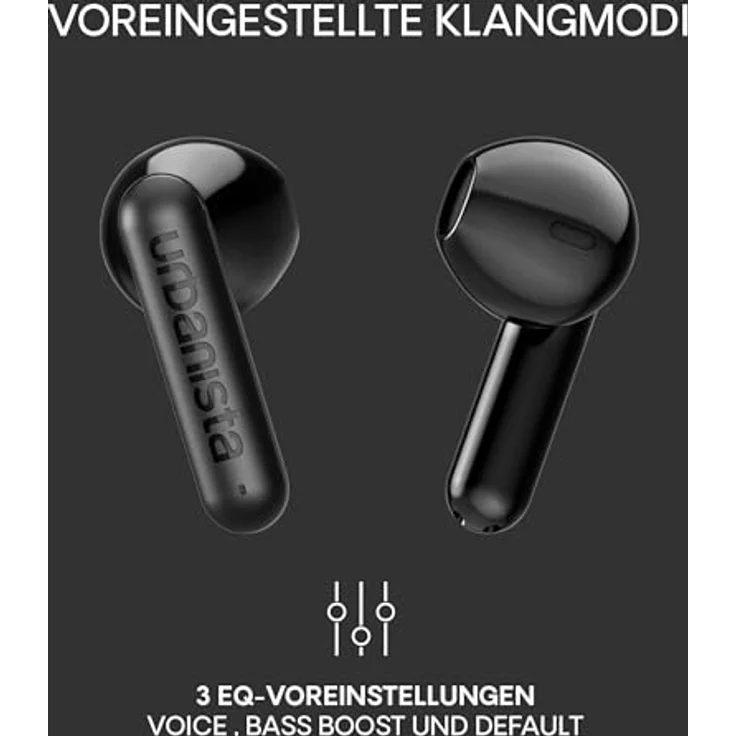 Urbanista Austin 2, True Wireless Stereo Kopfhörer mit aktiver Geräuschunterdrückung, Bluetooth, bis zu 25 Stunden Laufzeit, Schwarz – Bild 4