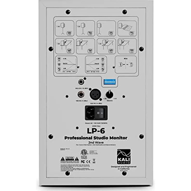 Kali Audio LP-6 2nd Wave Lautsprecher, Aktiver Nahfeldmonitor mit Waveguide Technologie, Bass Reflexsystem, 6,52“ Woofer, Weiß – Bild 2