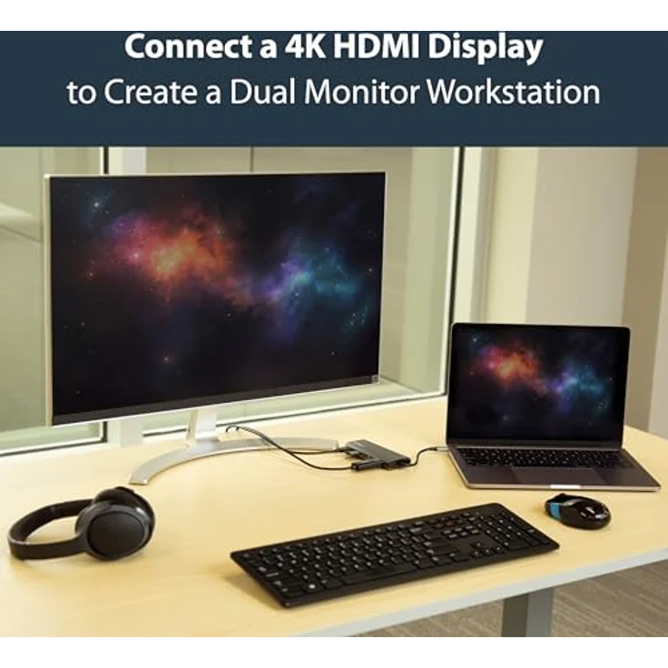 StarTech.com USB-C Multiport Adapter, 2x USB 3.0 - HDMI - SD - Gigabit Ethernet, mit Stromversorgung (USB PD), USB C Dock – Bild 4