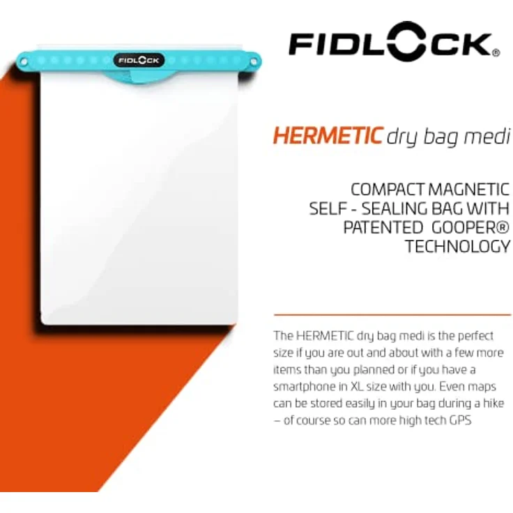 Fidlock Hermetic dry bag medi wasserdichte Tasche - Smartphonetasche petrol – Bild 2