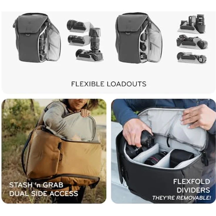 Peak Design Everyday Backpack 20L, Fotorucksack mit patentierter MagLatch-Hardware, wetterfest und aus recyceltem Material, Blau – Bild 6