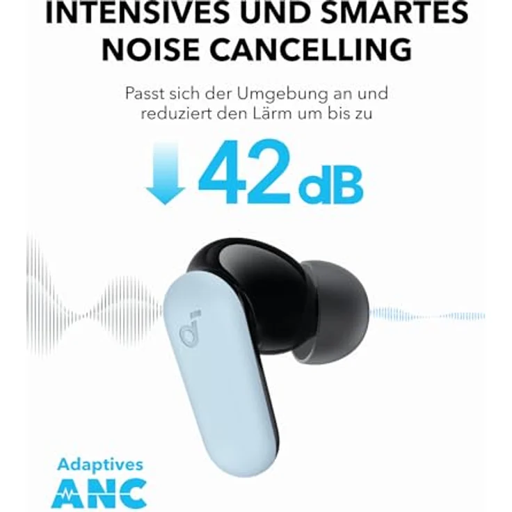 SOUNDCORE BY ANKER P30i In-ear Kopfhörer mit Noise Cancelling, 45 Std. Akkulaufzeit, Bluetooth 5.4, Blauschwarz – Bild 3
