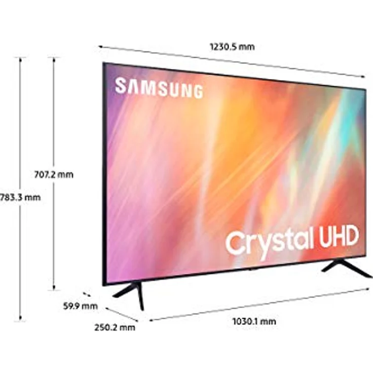 Samsung Crystal UHD 4K 55in UE55AU7170 Smart TV Wi-Fi Titan Gray 2021 – Bild 2