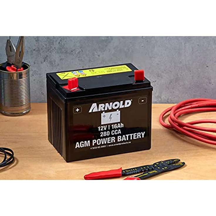 Arnold AZ 100, 12V 16Ah AGM-Batterie für Rasentraktor, wartungsfrei und hohe Startleistung – Bild 6