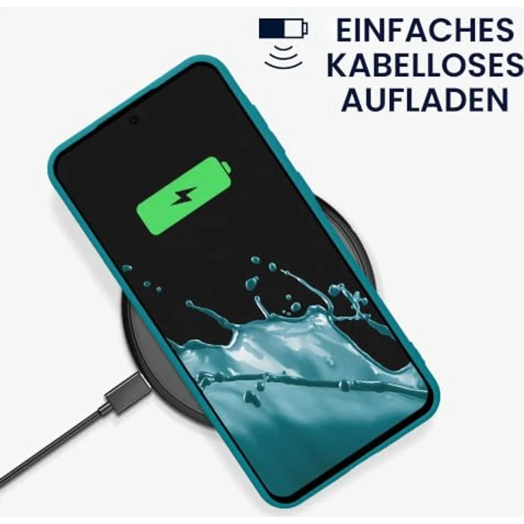 kwmobile Handyhülle für Samsung Galaxy A56 5G - weiches, rutschfestes Silikon Case in Petrol matt mit präzisen Ausschnitten für Kamera und Anschlüsse – Bild 5