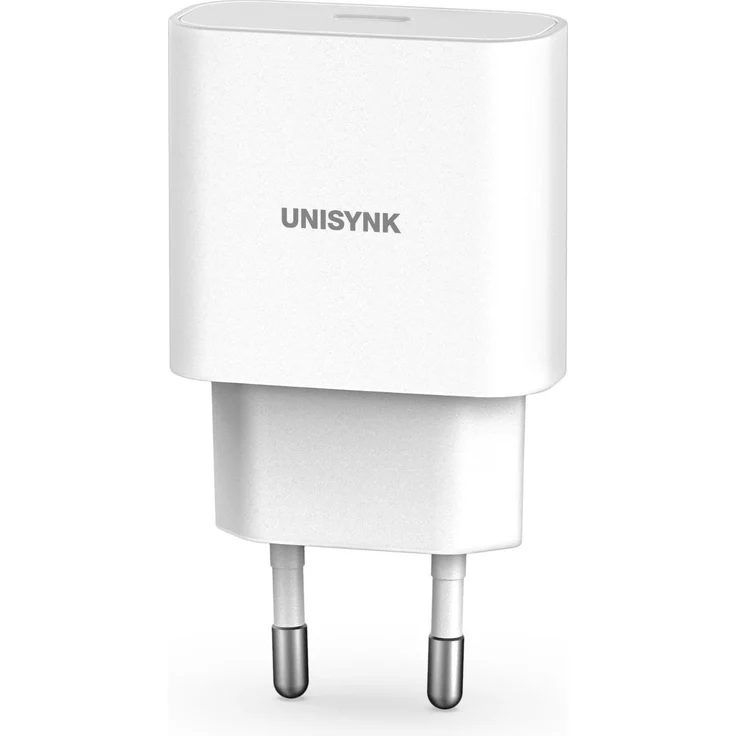 Unisynk 10389, USB-C Wandladegerät mit 20W Schnellladen, Weiß