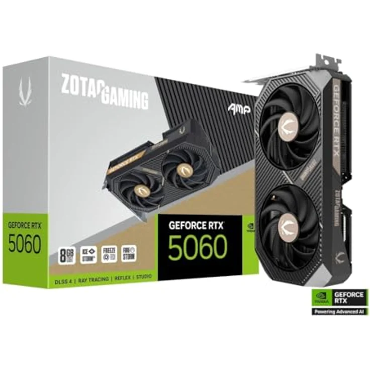 ZOTAC GeForce® RTX 5060 AMP, 8GB GDDR7 Grafikkarte mit NVIDIA Architektur und aktiver Kühlung – Bild 2