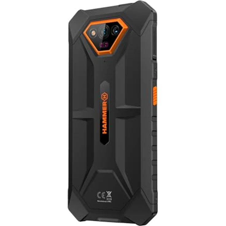 Hammer Iron V ohne Vertrag robust, wasserdicht, Dual-SIM, leistungsstarker 6320-mAh-Akku, 50-Mpx-Kamera mit Nachtsicht-Sensor Orange - Preisvergleich – Bild 4