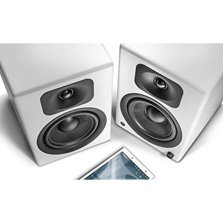 wavemaster TWO PRO white Regallautsprecher-System (110 Watt) mit Bluetooth-Streaming, digitalen Anschlüssen und IR-Fernbedienung Aktiv-Boxen Nutzung für TV-Tablet-Smartphone, mattweiß (66351) Regallautsprecher - 110 Watt - weiß – Bild 2