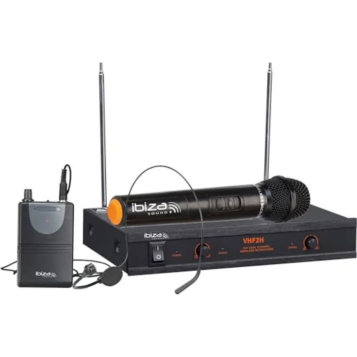 Ibiza VHF2H kabelloses Mikrofon, Schwarz – Bild 4