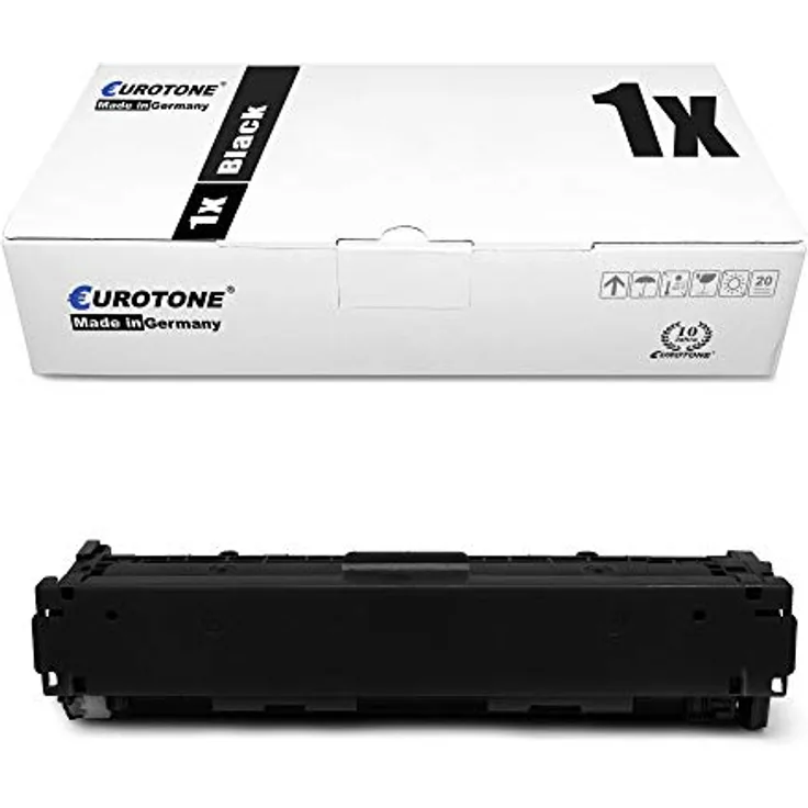 Eurotone 1x Kompatibler Toner CB540A / 125A für HP Color Laserjet, Schwarz, Reichweite ca. 2.200 Seiten