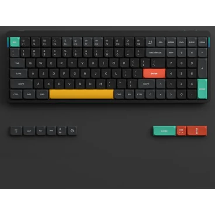 nuphy Air96 V2 Mechanische Tastatur Kabellos mit niedrigem Profil,100 Tasten RGB Hot-Swap Tastatur unterstützt 2.4GHz Wireless/Bluetooth/USB-C für PC/Laptop/Windows/Mac-Black Gateron Brown Switch – Bild 4