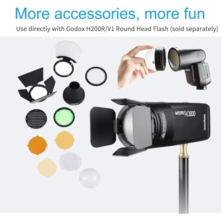 GODOX AK-R1 Zubehörset für V1 und Rundkopf AD200 – Bild 3