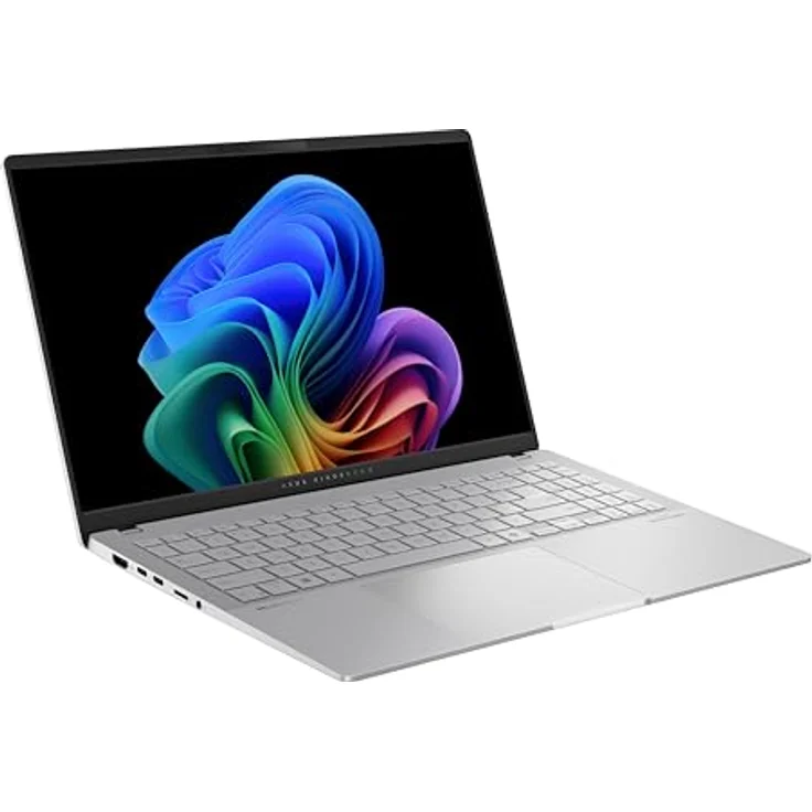 ASUS Vivobook S 15 S5507QA-MA006W; Copilot+ PC | 15,6" 120Hz OLED Display | Snapdragon X Elite X1E | 16 GB RAM | 1TB SSD | Adreno GPU | Windows 11 | QWERTZ Tastatur | Cool Silver – Bild 2
