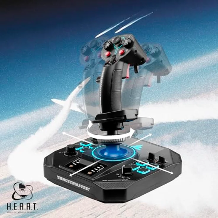 Thrustmaster Sol-R 4 HOTAS, Gaming Controller mit multifunktionalem Joystick und Gashebel, Schwarz, 58 programmierbare Aktionen, 16-Bit-Hall-Effekt-Sensor – Bild 6