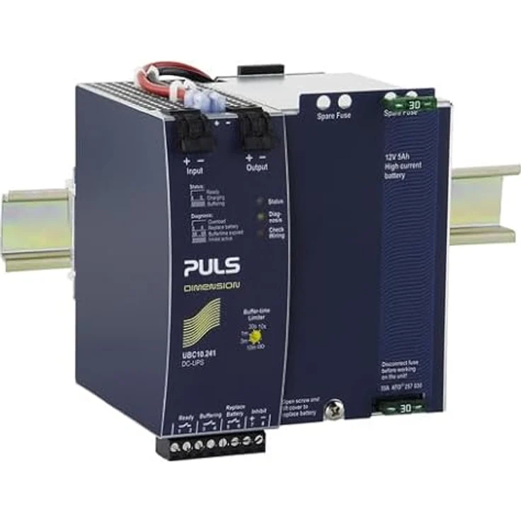 PULS USV-Schaltmodul DIMENSION UBC1, 360 VA / 360 W, unterbrechungsfreie Stromversorgung mit integrierter Pufferbatterie und Schutzfunktionen – Bild 2