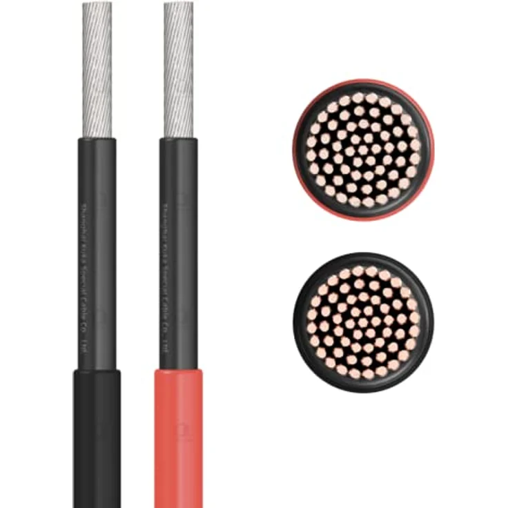 smartEC Solarkabel Verlängerungskabel Schwarz Rot 4-6mm² MC4 mit Solarstecker Solarmodule Photovoltaik UV-beständig (2X 5m 6mm²) – Bild 3