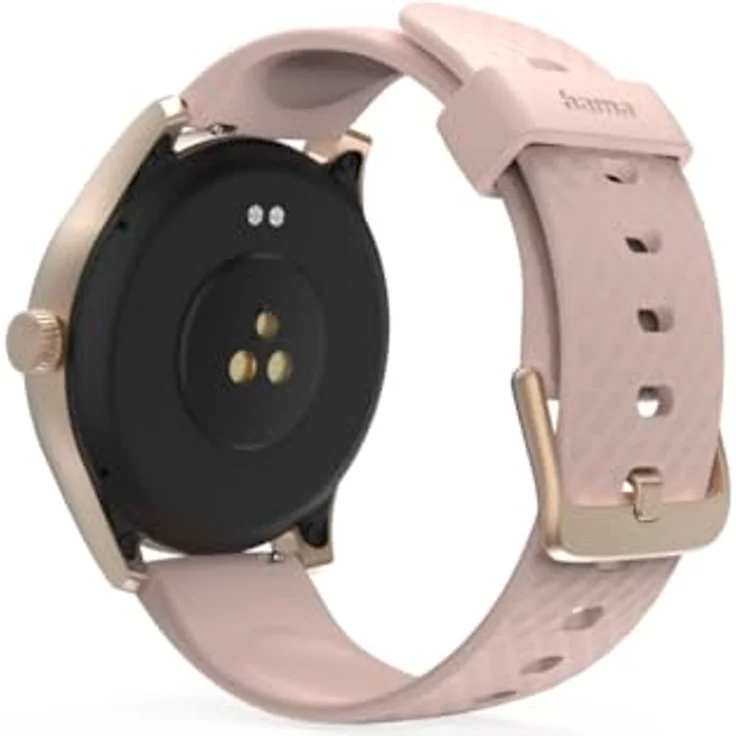 Hama Smartwatch "5010" (Farbdisplay 1,38“, Telefonfunktion, Whatsapp, E-Mails etc., Sprachassistent, wasserdicht, Schlafmonitor, 100 Sportarten + Herzfrequenz, Blutsauerstoff, Kalorien etc.) rosé – Bild 3