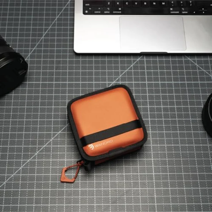 WANDRD Objektivfilterhülle, Schutz für 4 Filter, wetterbeständiges Design, schwarz/Sedona Orange – Bild 5