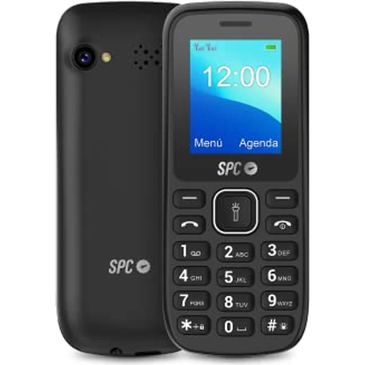 SPC Talk - Mobiltelefon einfach zu bedienen, 4,6-cm-Display (1,8 Zoll), großer 800-mAh-Akku, FM-Radio, Dual-SIM, Taschenlampe und Rückkamera, Schwarz – Bild 5