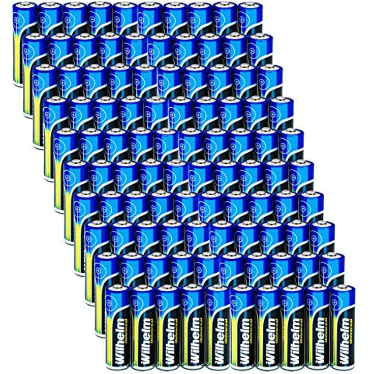 Wilhelm Universal Batterien AA Mignon, 100er Pack, 1,5V/2800mAh, ideal für hohe Energiegeräte – Bild 1