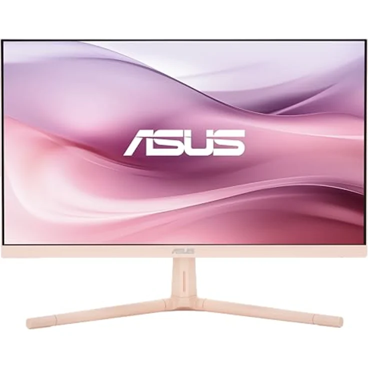 ASUS Eye Care VU249CFE-P, 24 Zoll Full HD Monitor, 100 Hz, 1ms MPRT, AdaptiveSync, GreenProduct, Epeat Gold, IPS Panel, Vesa 75x75, HDMI, USB-C mit 15W PD, ergonomisch, Rose Clay – Bild 1
