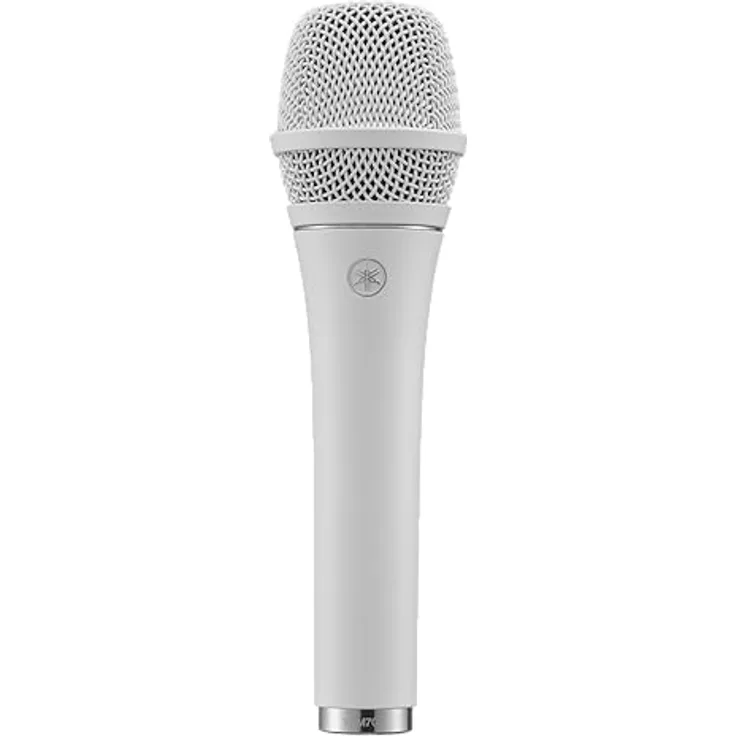 Yamaha YDM707 White, Mikrofon mit supernierenförmiger Kapsel, vibrationsreduzierendem Isolator und elegantem Metallgehäuse