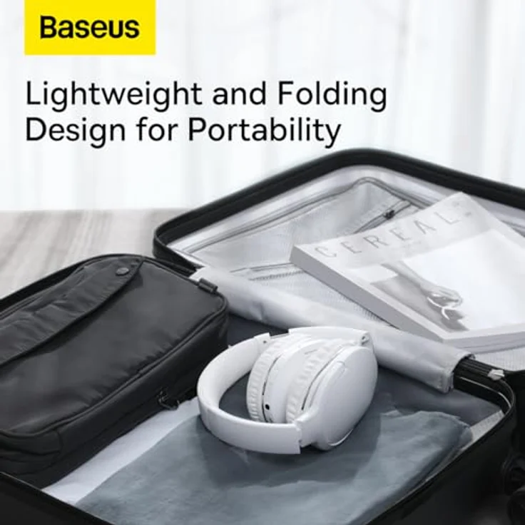 Baseus Encok D02 Pro, Over-Ear-Kopfhörer mit Bluetooth 5.0, kabellos, weiß – Bild 6