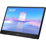 MSI PRO MP161DE portabler IPS Monitor 39,6 cm (15,6 Zoll), 60 Hz, FHD (1920x1080), Ultra Slim, USB Typ C, Mini HDMI, schwarz