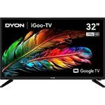 DYON iGoo-TV 32H 80cm (32 Zoll) Google TV (HD Triple Tuner, Prime Video, Netflix, Google Play Store für DAZN, Disney+, Apple TV+, Paramount+, waipu.tv UVM., Google Assistant) [Mod. 2023]