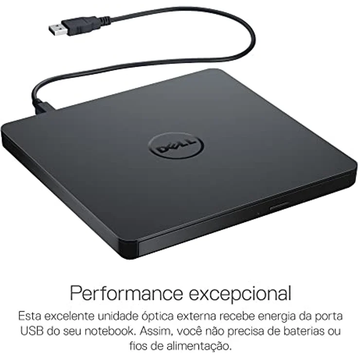 Dell Slim DW316 - Laufwerk - DVD+-RW (+-R DL) DVD-RAM - 8x8x5x - USB2.0 - extern - für Inspiron 14 54XX, 15 55XX, 17 5758, OptiPlex 3020, 9020, Vostro 15 3558, XPS 13 (784-BBBI) – Bild 5